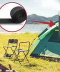 Image showing a campsite with a tent and a stove flue wrapped in 2 Pack Fireproof Pipe Wrap Insulation 2 Inch Wide 16 Feet Long