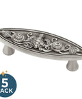 5 Pack Brushed Pewter Cabinet Handles 3 Inch (76mm) Kitchen Cabinet Hardware And Drawer Pulls For Cupboards And Dressers