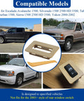 Tan Rear Power Window Switch Trim Replacement Cap Cover No Fuss 2 Pcs Fits Escalade Avalanche Silverado Tahoe Suburban Sierra Yukon 2000 To 2002 Driver And Passenger Side No Window Switch Included With Removal Tool