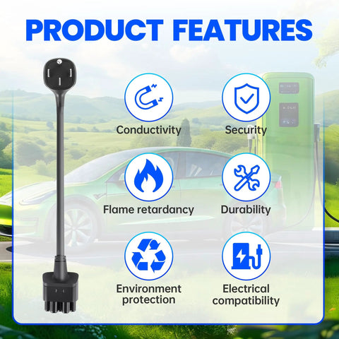 Top Shelf Nema 14 50 Adapter Plug For Tesla Mobile Charger Gen 2 And Gen 3 Ev Charging Connector 32 Amp 240V ETL certified features.
