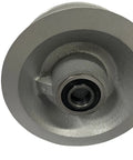 Pair Of Replacement Chain Link Gate UGroove Pipe Wheels Fits One And Five Eighths Inch Pipe Sealed Bearing Cast Steel