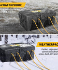 Huge Outdoor Electrical Box Waterproof 12 Inch X8 Inch X5 Inch Heavy Duty IP54 Weatherproof Extension Cord Cover in rain and snow.