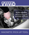 Magnetic Grabber Tool With 3 Lbs Lifting Capacity And 23 Inch Flexible Steel Shaft for auto repairs retrieving bolts