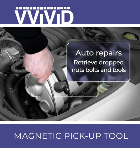 Magnetic Grabber Tool With 3 Lbs Lifting Capacity And 23 Inch Flexible Steel Shaft for auto repairs retrieving bolts