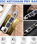 Super Versatile Pocket Pry Bar With Wrench And Ratchet Screwdrivers Keychain Crowbar Can Opener And Bottle Opener All In One EDC Tool