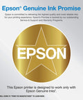 Epson Genuine Ink Promise graphic for Heavy Duty Wireless Color Inkjet All In One Printer featuring high-quality inks.