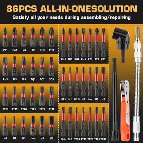 Go To Magnetic Impact Nut Driver Set With Metric And SAE Bits Quick Release Extensions Socket Adapters Bit Holder Wing Nut Driver