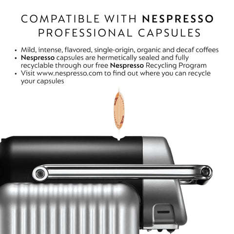 Side view of Zenius Professional Coffee Machine, part of Starter Bundle For Businesses With Quick Startup Guide And Two Recycling Bags.
