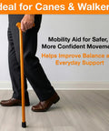 Kick The Squeaks 1.5 Inch Round Rubber Chair Leg Caps To Shield Hardwood Floors From Dents While Giving Your Furniture Grippy Traction And A Smooth Glide For Home Offices Dining Tables And Bar Stools Set Of Two Black on a cane while walking.