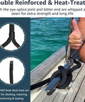 Two Pack Half Inch By Twenty Foot Dock Lines With Twelve Inch Loop For Docking And Mooring, black rope on boat cleat