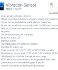LoRa Smart Vibration Sensor With Shock And Glass Break Detection, Tamper Alarm, Motion And Generator Running Alerts, No Monthly Fee Self Monitoring, Email SMS And Push Notifications, One Quarter Mile Open Air Range, Alexa Compatible, Hub Not Included, white sensor