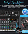 Six Channel DJ Mixer For Home Studio Beatmaking Boss Performance With USB Audio Interface, 99 DSP Effects, Bluetooth Streaming