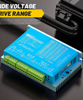 HSS57 driver from Closed Loop Stepper Motor Kit 428OzIn 3Nm Nema23 57HSZ3N with connectors, showcasing wide voltage drive range