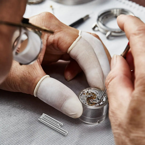 Watch Band Pins Repair Kit Set With Durable Spring Bar Pins in use during watch restoration process