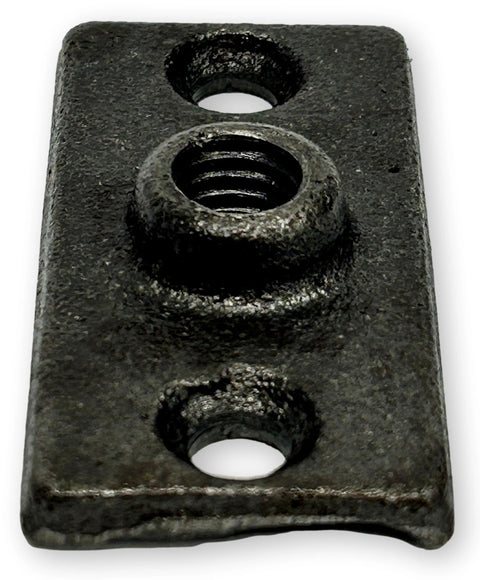 Close-up of Set Of 100 Malleable Iron Wall Ceiling Plates Half Inch Diameter Rod Flange Type For Structural Attachment