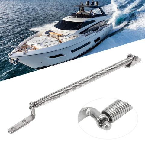 Bad Boy 2 Pack Hatch Support Springs 304 Stainless Steel 8 1/4 Inch Heavy Duty Lid Struts with marine yacht in background.