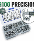 Get This Huge 1216 Piece G100 Chrome Steel Ball Bearings Kit Crafted From Aisi 52100 High Carbon Steel Hardened To Sixty Six Rockwell