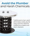 Kick Clogged Tubs To The Curb With This Game Changing Hair Catcher Combo Pack Features A Silicone Stopper for standard bathtubs.