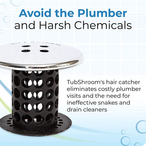 Kick Clogged Tubs To The Curb With This Game Changing Hair Catcher Combo Pack Features A Silicone Stopper for standard bathtubs.