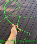Aewio 15 Meter Fishing Tape With 4.5mm Diameter For Electrical Wire Pulling and Line Threader held in hand for easy maneuvering.