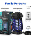 Ultimate Indoor Outdoor Bug Zapper For Mosquitoes And Flies, 4200V Electric Grid With 20W Blue UV Light in packaging and accessories