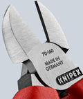 Close-up of Cobra 3 Piece Pliers Set Diagonal Cutters, forged steel build, Made in Germany, red non-slip grips.