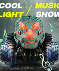 1:18 Scale Monster Truck RC Car With Music Mist Spray And LED Lights 4WD Remote Control Stunt Truck for Boys 4-7 front view