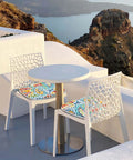 Outdoor Indoor Chair Cushions With Ties 16 By 17 Inch Patio Seat Pads Paisley Multi All Weather Polyester Sponge Filled Core