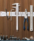 4 Pack Magnetic Tool Holder Strips 19.7 Inch Wall Mount Organizer for garage displaying tools with strong magnetic bars