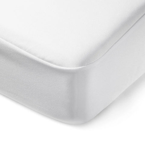 Queen Size Waterproof Mattress Protector With Full Bed Bug Proof Shield Snug Elastic Bands Secure Fit Keeps The Bed Drip Free All Night Long For Hassle Free Rest In Crisp White