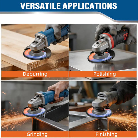 4 1/2 Inch Flap Disc Set For Angle Grinder With 7/8 Inch Arbor, 30 Pack Dual Grit 40 And 60 T29 Zirconia Abrasive Discs in use