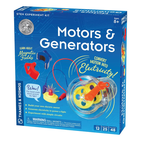 Box of Hands-On Motors And Generators Science Kit For Kids With 25 Guided STEM Experiments, Transparent Motor View