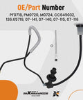 Prefilled Clutch Master Cylinder And Slave Cylinder Line Assembly For Ford Ranger 2.3L 2.5L 3.0L 1995 Through 2011 And Mazda B2300 B2500 B3000 B4000 Navajo 1995 Through 2009 Ready To Go Plug And Play Replacement PM0720 CC649032 displayed with parts
