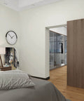 39 Inch Soft Close Sliding Barn Door Hardware Set With Hidden Track for interior doors installed in a bedroom doorway