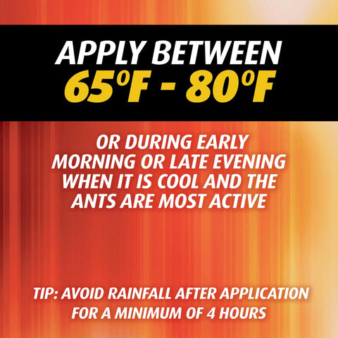 Application guidance for Ready To Spray Hose End Lawn And Landscape Fire Ant Killer Kills Fire Ants Fleas 32 Oz product