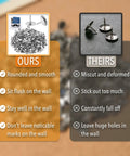 Comparison of Real Solid Silver Flat Head Thumb Tacks And Push Pins with slick low profile design against inferior options.