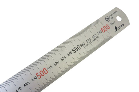 600 Mm Rigid Pro Grade Machinist Ruler With Zero Glare Satin Chrome Finish Hardened And Tempered Stainless Steel Precision Photo Etched Point Five Mm And Mm Markings Corrosion Resistant Tool For Accurate Measurements, showing mm markings close-up.