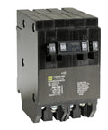 HOMT1515250CP Quad 2-1P And 1-2P Circuit Breaker Black Finish Plug-On Design Compact Form, Front View