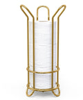Gold Free Standing Toilet Paper Holder With Storage Modern Minimal Design For Mega Rolls Bathroom Tissue Organizer Must Have