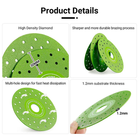 Ultra Thin 0.05 Inch Diamond Grinding Disc For Angle Grinder 4.5 Inch Double Sided Low Resistance Saw Blade details