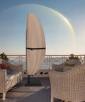 Heavy Duty 600D Patio Parasol Cover For Offset Banana Cantilever Umbrellas 7.5 To 11.5 Feet Waterproof Outdoor Shield on a patio