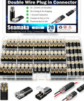 20Pcs Quick Connect Wire Connectors Set For LED Strip Lights Low Voltage No Stripping 2 Pin Solderless Plug In Splice Double Wire Connector
