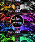 Car Interior LED Strip Lights With USB Power 5V Ambient Mood Lighting And App Control Remote Music Sync Color Changing Beads.