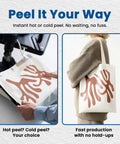 Transfer Film Sheets A4 8.3 By 11.7 Inches Double Matte With Hot Peel And Cold Peel For DTF Printers in use on tote bag