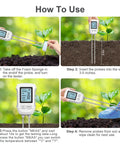 Step-by-step guide using No Fuss All In One 5 In 1 Soil Tester with Dual Probe Digital 2026 Soil Meter in a garden