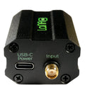 Front view of Ultra Low Noise LNA Module for RF and SDR with Enclosure and USB Power Options, Wideband 300MHz to 8GHz