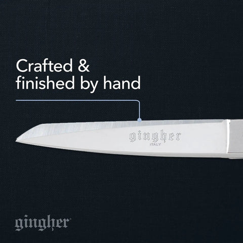 8 Inch Knife Edge Dressmaker Scissors For Fabric Cutting And Sewing, Bent-Handle Pro-Grade Shears With Flat-Sitting Design For Long Pattern And Seam Cuts, Forged Steel With Comfortable Grip For Smooth, Heavy-Duty Performance. Close-up of forged steel blade