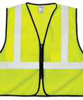 Mens High-Vis Mesh Vest With Zip-Front And Neon Lime Shade To Stay Fresh While Working Hard. ANSI-107 Type R Class 2 rated.