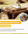 Heavy Duty Portable Woodworking Bench Vise With Adjustable Screw Handle For Hardwood Clamp On Workbench, outdoors setup on wood.