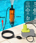 Compatible With Ryobi One Plus 18V Battery Cordless Transfer Pump Crushing Fluid Jobs At 635 Gallons Per Hour With A Slick Adapter displaying pump in pool.